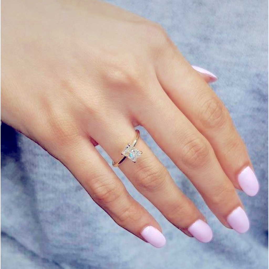 New: Glam Stunning Radiant Colorless Emerald Cut Solitaire Gem Sparkle & Shine